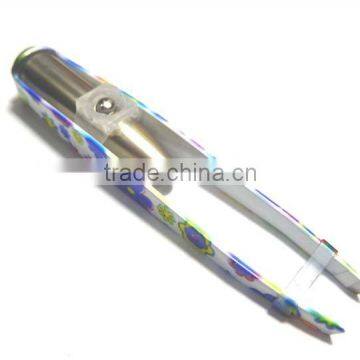 Flowers Pattern Tweezer With Led Light, Stainless Steel Tweezer, Light Tweezer, photo-2