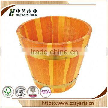 Handmade wild natural Accept OEM rustic hinging storage coffee bean wooden barrel bathtub