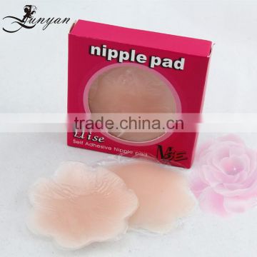 Junyan hot sale women adhesive flower type silicone nipple cover