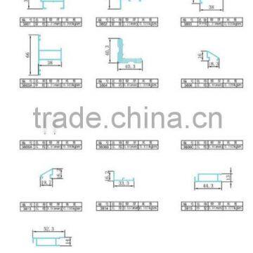 38 series aluminum extrusion profiles'sectional view