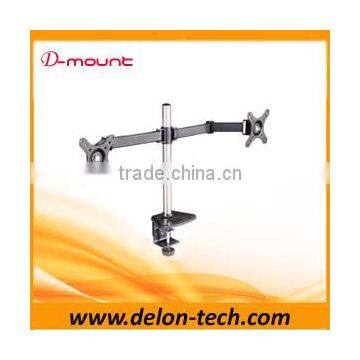 steel double screen table holder monitor desk bracket lcd support