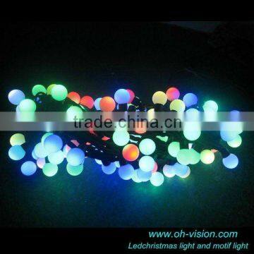 10m 100 pcs led connectable waterproof led string light with ball cover/RGB string light/christmas string light