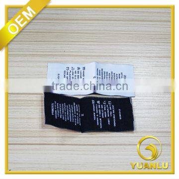 good quality woven label wash care label for clothing