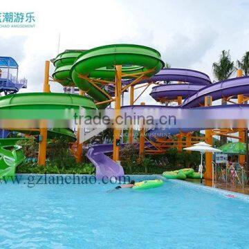 Amusement Park Equipment water slide For Kids And Adults