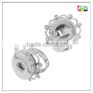 New design snap button Jewelry adjustable Ring