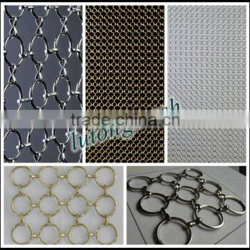 Anping lutong mesh metal rings curtains for interior decoration