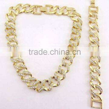 Spring style light weight gold necklace set