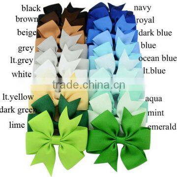 Fashion 3.1 inches Chiffon Ribbon Bow Handmade Hair Clips