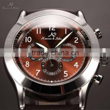 KS Navigator Men Leather Automatic Mechanical Analog Watch photo-3