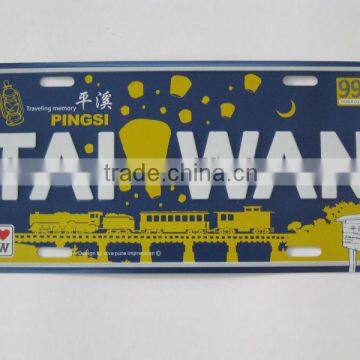 TAI WAN metal postal card,15x30cm aluminum plate