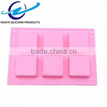 6 Cavities Square Shape Hand Made Soap Mold photo-2