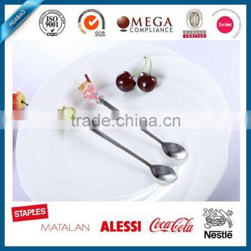 Mirror Finish Nice Design Dessert Spoon Stainless Steel Flatware With Cute Polyresin Handle, Best Sellers