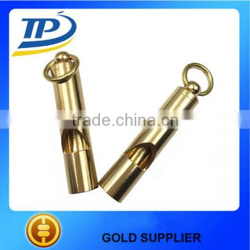 China supplier metal life saving whistle,brass keyring hanging whistle,EDC tool whistles