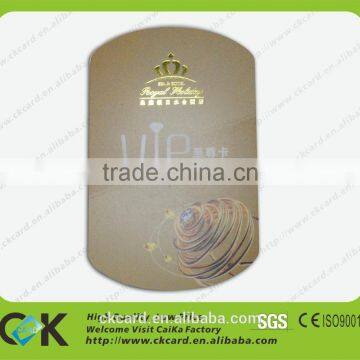 Printing plastic door access control card from gold manufacture