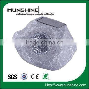 solar stone light multi-crystal solar stone garden light