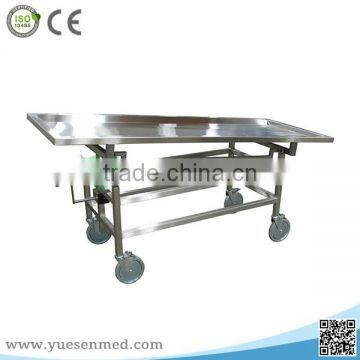 YSTSC-2C Best Price High Quality 304 Stainless Steel Mortuary Trolley With Cover photo-5