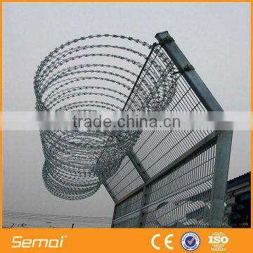 best price 3m security glass concertain razor barbed wire fence