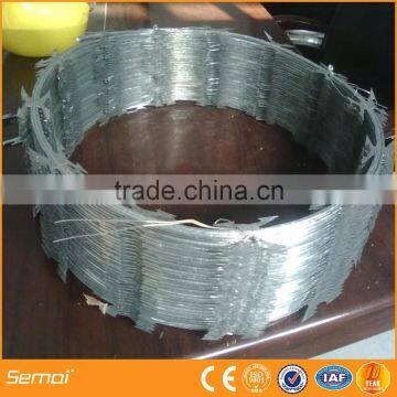 Low price galvanized razor blade barbed wire