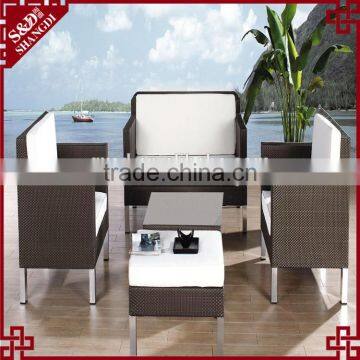 S&D China supplier patio rattan sofa set garden furniture