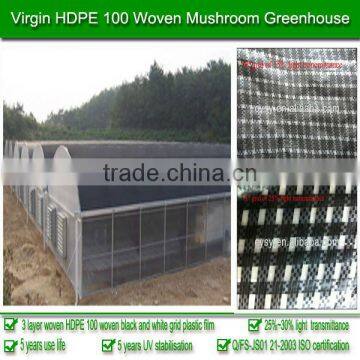 200 micron 5-year use life and UV stabilized 100% virgin HDPE plastic film for agricultural mushroom tunnel greenhouse used