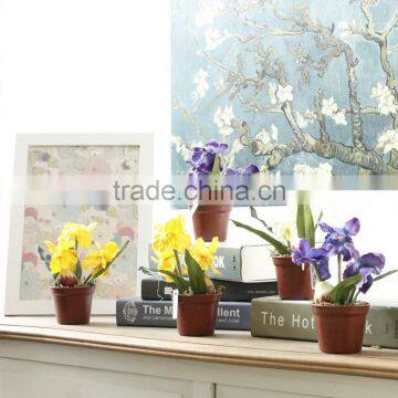 New Design Indoor Decoration Silk Flowers Iris Bonsai Mini Artificial Flowers photo-3