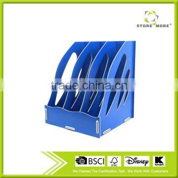 Cute DIY Wood Wooden File Shelf Magazine Book Holder Office Storage Box photo-2