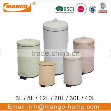 Hot Sale White Round Pedal Kitchen Waste Bin photo-5