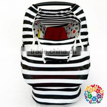 Black White Stripes Baby Mum Breastfeeding Nursing Poncho Covers /stretchy Carseat Covers photo-3