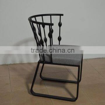 New Design High Back Iron Black Color Outdoor Metal Industrial Chair photo-4