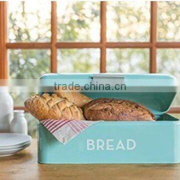 Bright Color Vintage Metal Bread Storage Box/Bread Canister/Metal Bread Tin photo-5
