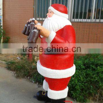 Life fiberglass santa claus