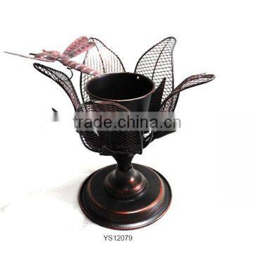 Best selling antique flower pot with metal for home ornament