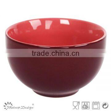 light color ceramic two tone soup bowl