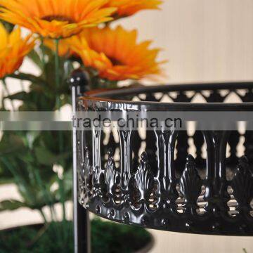 Custom Beautiful Metal Hanging Black Garden Flower Pot Rack photo-2
