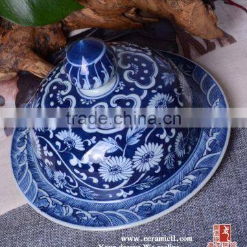 Customized Blue and White Porcelain Hand Painted Dragon Temple Ginger Jars photo-3