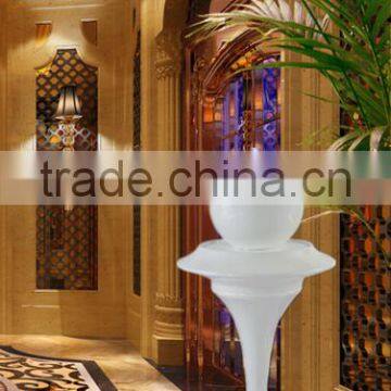 Simple Saucer Shape Fiber Glass Water Fountain With Led Ball photo-3