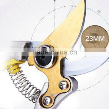 Hot Sale Garden Ratchet Pruner With Gold Yellow Coating photo-6