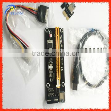 Pcie risers 4pin/6pin molex risers for mining bitcoin