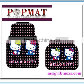 Hello kitty pretty cartoon popular pvc car mats