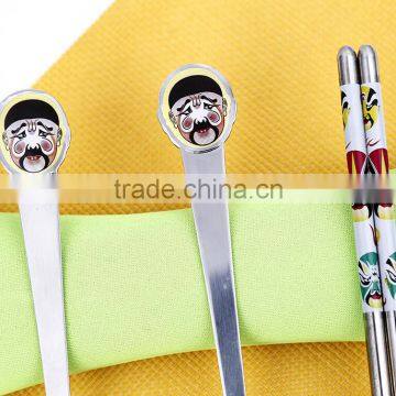 3 Pcs Tableware Stainless Steel Dinnerware Set of Chopsticks, Spoon and Fork With the Bag photo-5