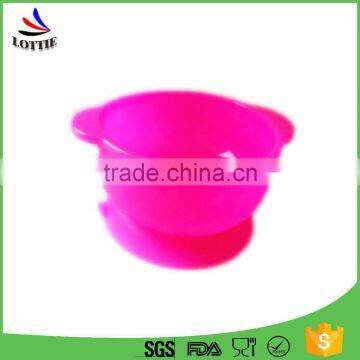 FDA standard Food grade heat insulation red cute Silicone Baby Bowl