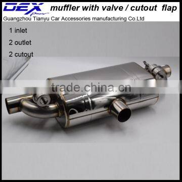 Racing Performance Muffler With Exhaust Valve in Exhaust System