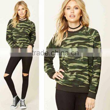 Fleece Sweater Camo Print Wholesale Custom Made in China Blank Oversized High Quality Sweatshirts