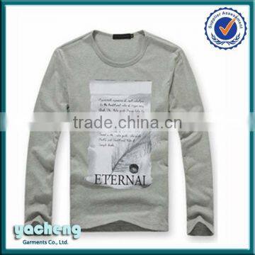 2013 high quality men long sleeve tshirts printed to your design