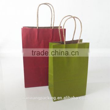 Customized logo print 100% recyclable Brown Kraft Paper Bag