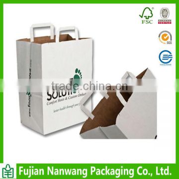 flat handle paper grocery bags