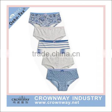 Wholesale Custom Print Girls Preteen Underwear Panty With Soft Cotton Fabric