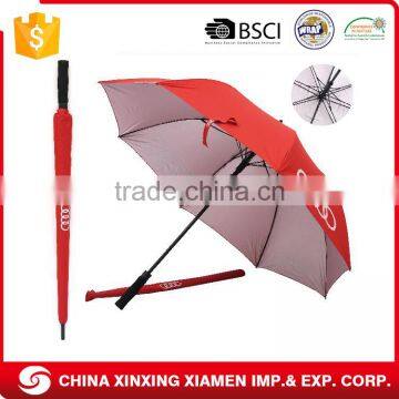 Red Auto Open Close Waterproof Windproof Golf Umbrella Promotional