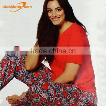 Womens Ladies Cotton Viscose Pjs Pajamas Sets Stock