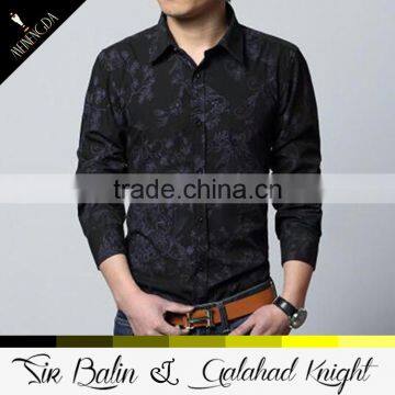 2015 Hot-selling High Quality Long Sleeve 95 Cotton /5 Elastane Printed Fancy Design Men Shirt photo-2